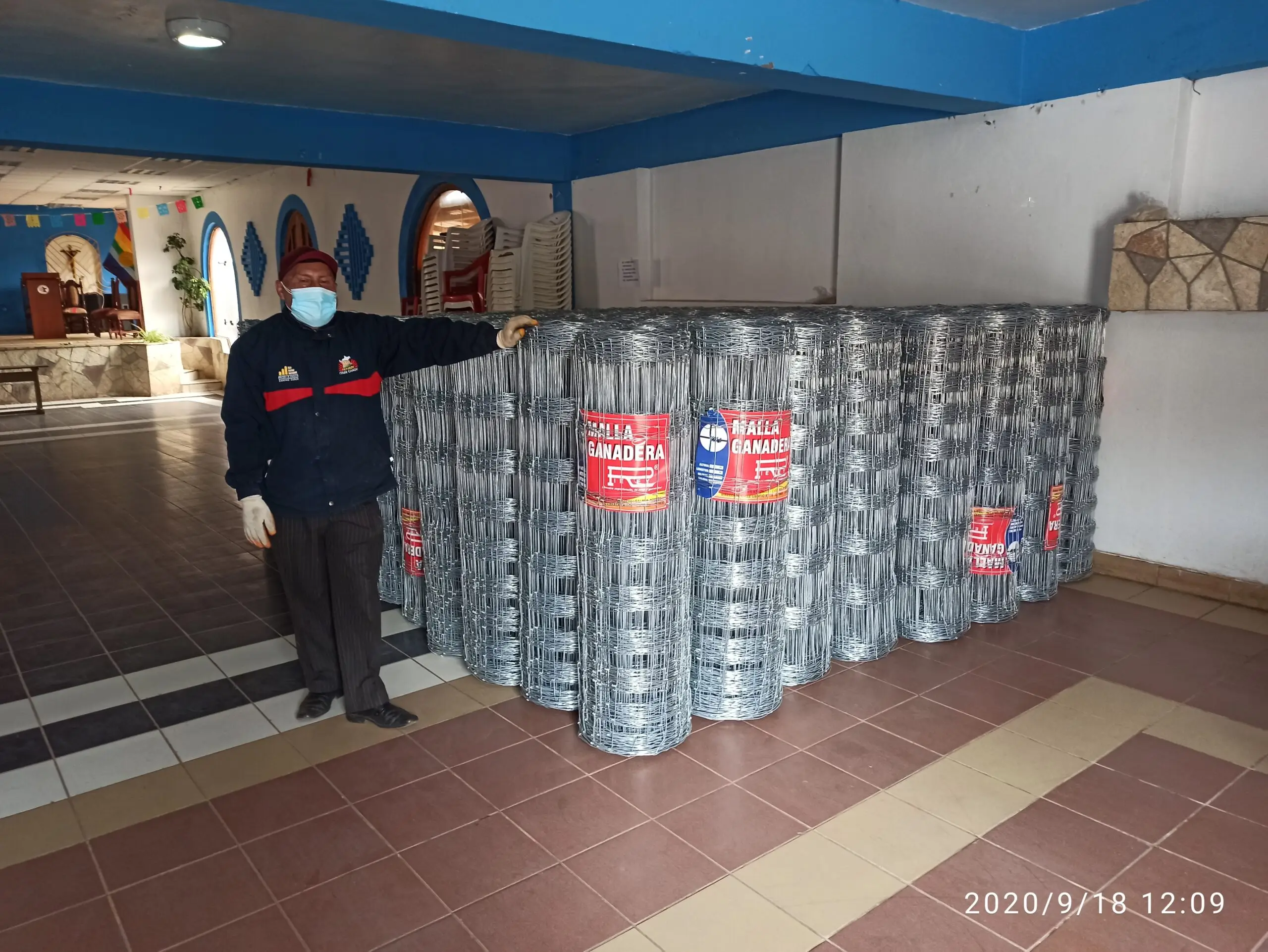 Trabajador con mallas Pie de Rey